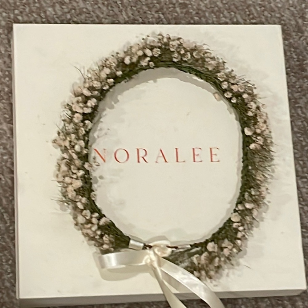 BHLDN Sunnie Flower Girl Preserved Baby’s Breath Crown NIB